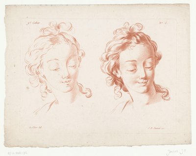 Deux têtes de femmes - Jean Francois Janinet