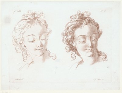 Deux têtes de femmes - Jean Francois Janinet