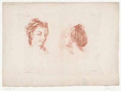 Deux têtes de femmes (Compositions avec des parties du corps humain) - Jean Francois Janinet