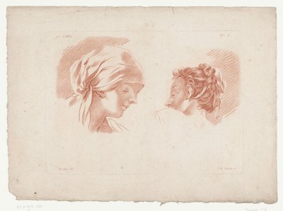 Deux têtes de femmes (série) - Jean Francois Janinet