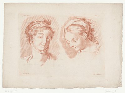Deux têtes de femmes - Jean Francois Janinet