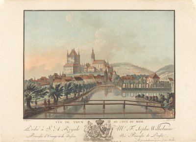 Vue de Thoune du côté du Midi, probablement 1776 - Jean Francois Janinet