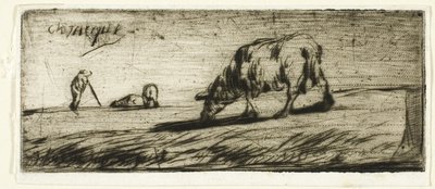 Un mouton broutant - Jean Francois Millet