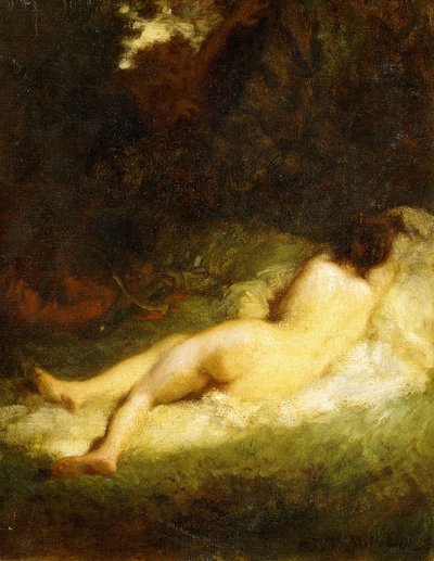 Nymphe endormie bloquée par un satyre, vers 1846-47 - Jean Francois Millet