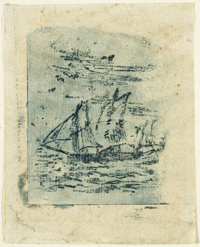 Un navire sous voile - Jean Francois Millet