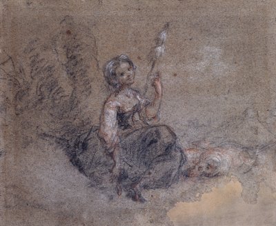 Une jeune bergère filant - Jean Francois Millet