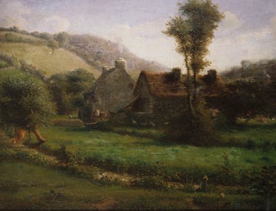 Cottage dans un paysage, c.1871 - Jean Francois Millet