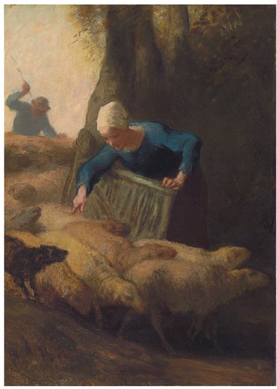 Comptant le troupeau, 1847-49 - Jean Francois Millet