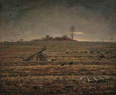 La plaine de Chailly avec herse et charrue - Jean Francois Millet