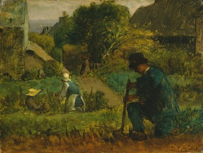 Scène de jardin - Jean Francois Millet