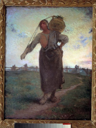 Laitière normande à Gréville - Jean Francois Millet
