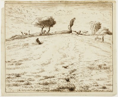 Paysage - Colline à Gruchy, Normandie - Jean Francois Millet