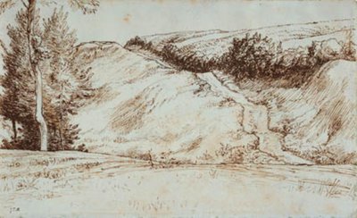 Paysage avec pente près de Vichy - Jean Francois Millet