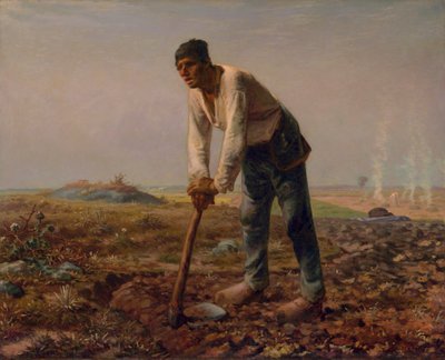 Homme avec une houe, vers 1860-62 - Jean Francois Millet