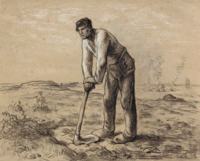 Homme avec une houe, vers 1860-62 - Jean Francois Millet