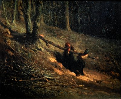 Paysannes avec du bois, Les Charbonnières, vers 1852 - Jean Francois Millet
