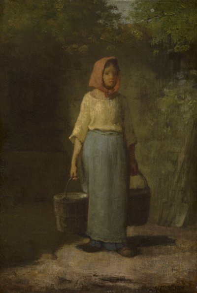 Jeune fille paysanne revenant du puits, vers 1860 - Jean Francois Millet