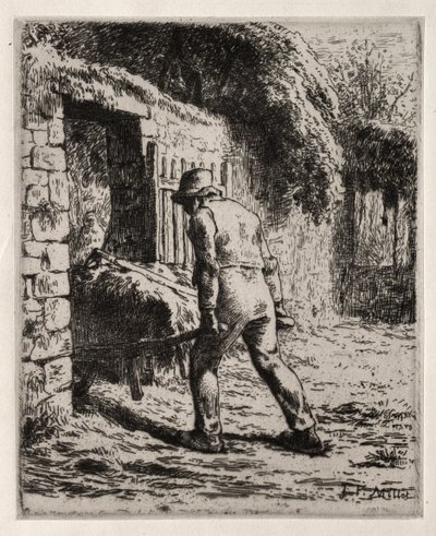 Paysanne revenant du tas de fumier - Jean Francois Millet