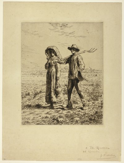 Paysans allant travailler - Jean Francois Millet
