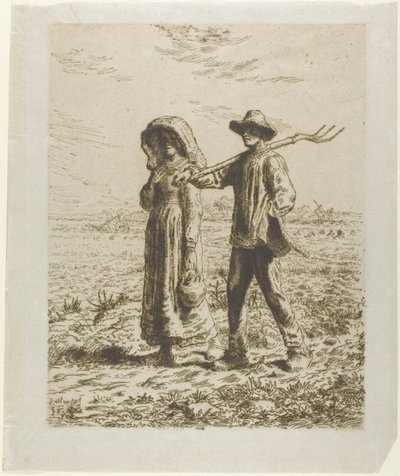 Paysans allant travailler - Jean Francois Millet