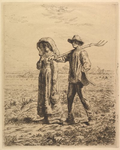 Paysans allant travailler, 1863 - Jean Francois Millet