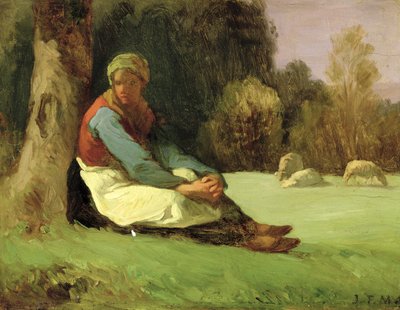 Bergère assise - Jean Francois Millet