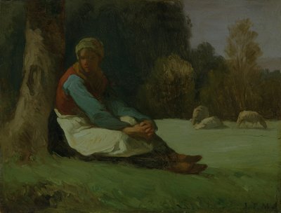 Bergère assise, vers 1850 - Jean Francois Millet