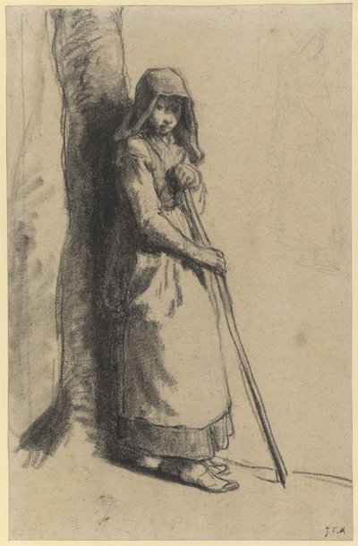 Étude pour Bergère au repos - Jean Francois Millet