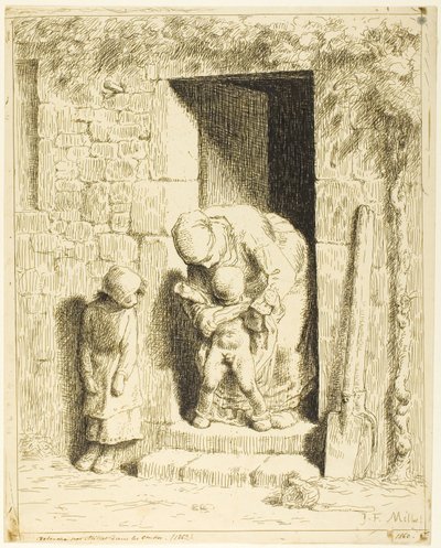 La précaution maternelle - Jean Francois Millet