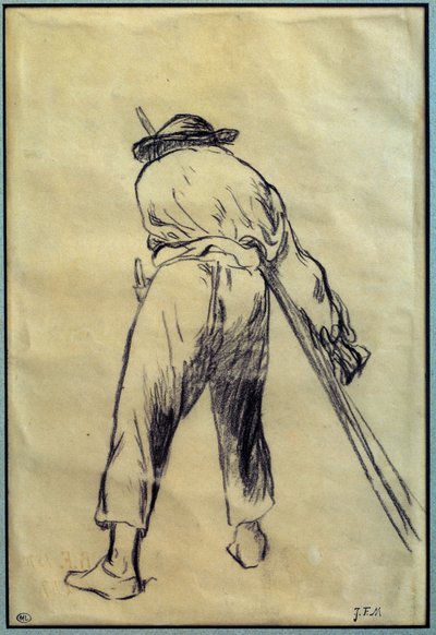 Le Moissonneur Dessin préparatoire par Jean François Millet (1814-1875) 19ème siècle Paris, Musée du Louvre - Jean Francois Millet