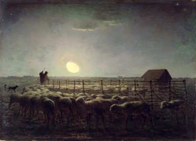 La Bergerie, clair de lune - Jean Francois Millet