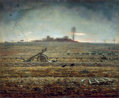 La plaine de Chailly avec herse et charrue - Jean Francois Millet