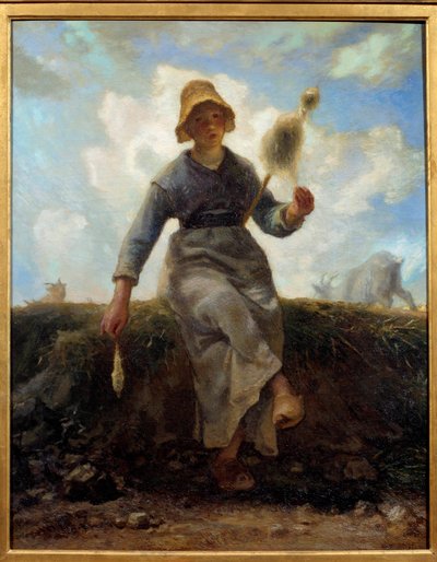 La fileuse, chevrière auvergnate - Jean Francois Millet