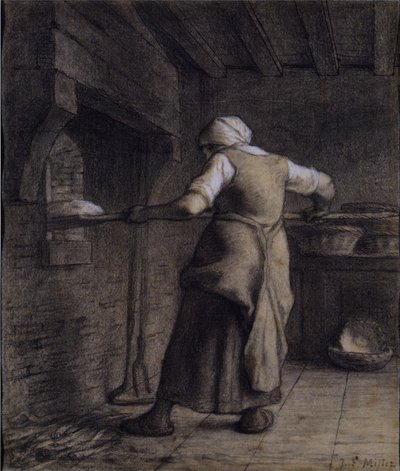 Femme cuisant du pain - Jean Francois Millet
