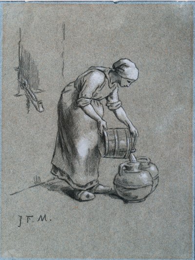 Femme à un puits - Jean Francois Millet