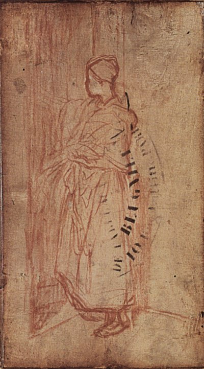 Jeune femme prenant du linge d