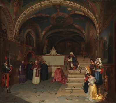 Le pape Grégoire XVI visitant l