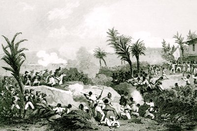 Révolte noire à Saint-Domingue, 16 septembre 1802, de "Histoire Universelle du XIXe siècle", d