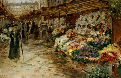 Marché aux fleurs, 1882 - Jean Francois Raffaelli