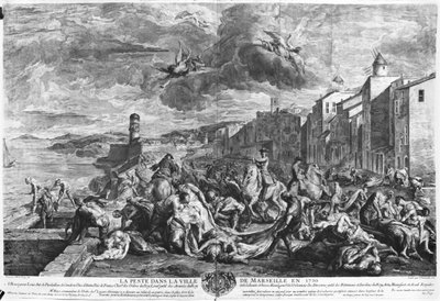 La peste de 1720 à Marseille, gravée par Simon Thomassin 1727 - Jean Francois de (after) Troy
