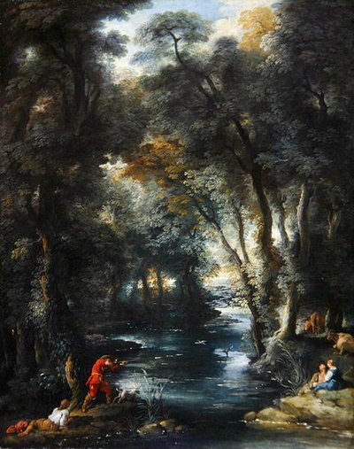 Chasse au canard dans un bois - Jean François de Troy