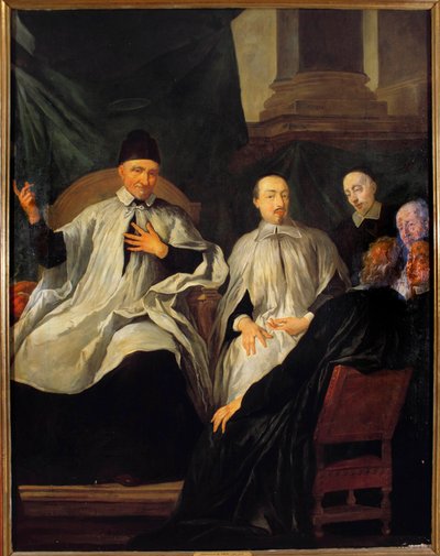 Saint Vincent de Paul (1581-1660) présidant une assemblée d