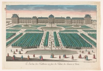 Vue du Jardin des Tuileries à Paris en direction du Palais du Louvre - Jean François Daumont