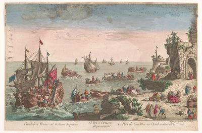 Vue du port de Caudebec à l