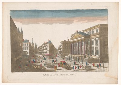 Vue du Mansion House à Londres - Jean François Daumont
