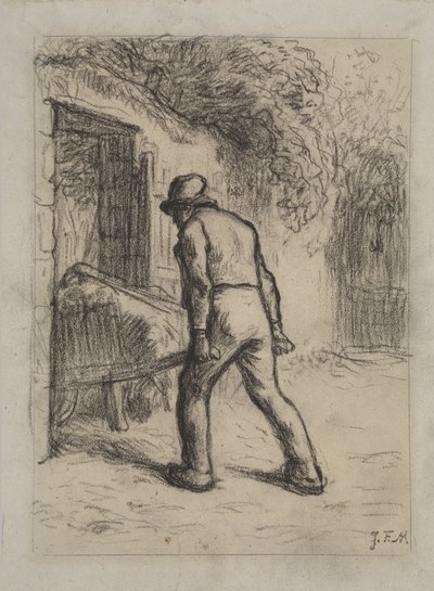 Étude pour Homme avec une brouette - Jean Francois Millet