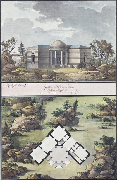 Pavillon dans le jardin anglais - Jean François Thomas de Thomon