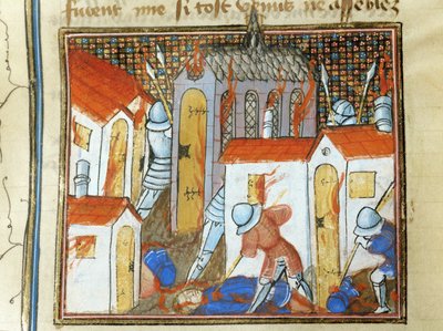 Les Anglais incendient la ville de St. Lo ... - Jean Froissart