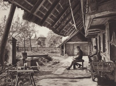 Suisse : Ferme bernoise, sous le toit en appentis - Jean Gaberell