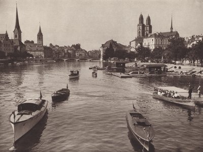Suisse : Zurich depuis le Quaibrücke - Jean Gaberell